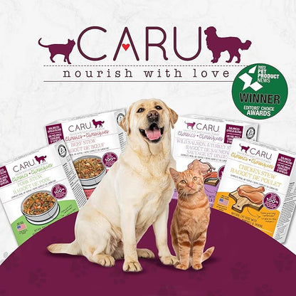 Caru - Real Pork Stew for Dogs, Natural Adult Wet Dog Food with Added Vitamins & Minerals, Free From Grain, Wheat & Gluten (Pack of 12)