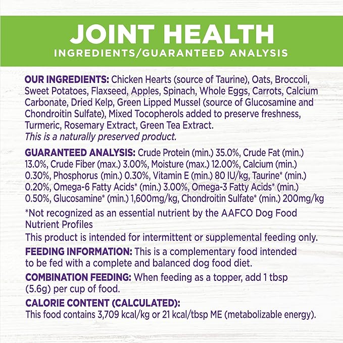 Wellness CORE Bowl Boosters Joint Health Dog Food Topper, 4 Ounce Bag