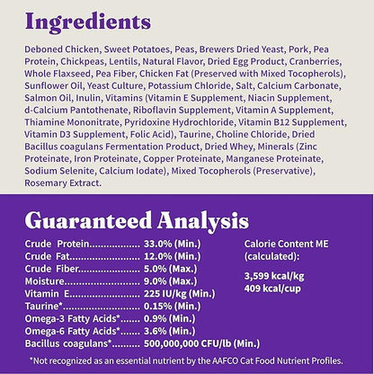 Halo Holistic Cage Free Chicken Cat Food, Grain Free Dry Cat Food, For Healthy Weight Support, Kibble for Indoor Cats, 6 lb Bag