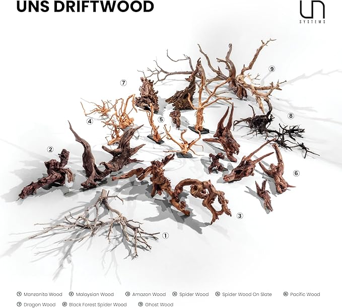 Ultum Nature Systems Driftwood - Spider Drift Wood for Fish Tank, Planted Tank, Terriarium, Paludarium - Versatile Natural Driftwood Decor, Events Wood Centerpiece - Spider Wood, Small (7-12")