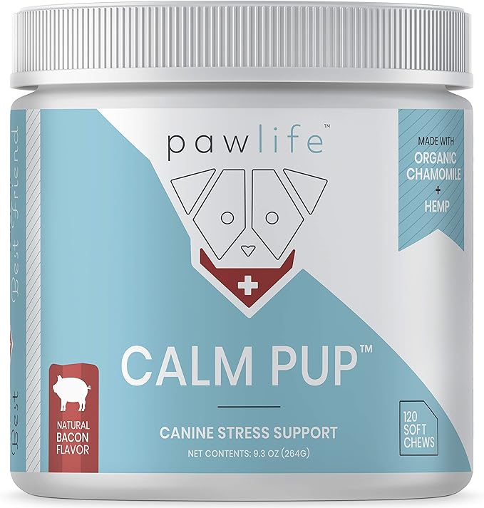 Hemp Dog Calming Chews - Anxiety Relief Treats, 120 Calming Treats for Dogs, Calm Pup Dog Anxiety Relief & Joint Support, Oil Infused Calming Chews for Dogs Anxiety (Bacon Flavor)