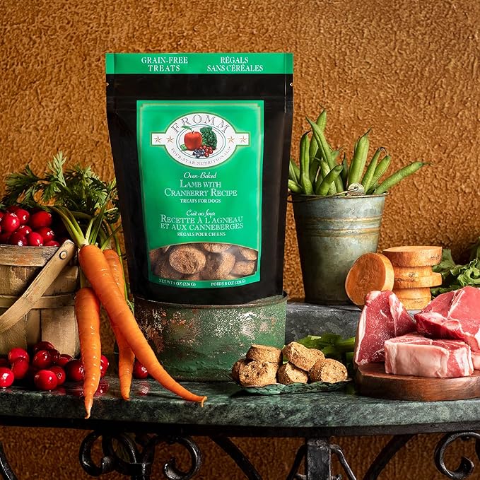 Fromm Four-Star Lamb with Cranberry Grain-Free Dog Treats, 8-Ounce Bag