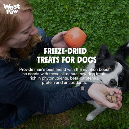 WEST PAW Freeze-Dried Raw All Natural Dog Treats, Single Ingredient, Humanely Raised and Sustainably Sourced, Made in USA, Beef Heart & Pork, 2 Pack