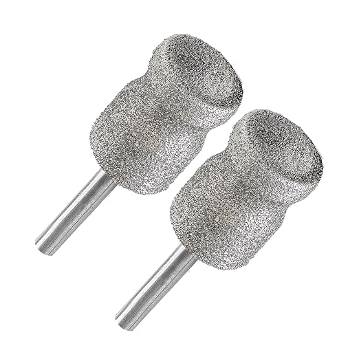 BGTEC Diamond Rotary Pet Nail Grinder Bits Dog Nail Grinder Replacement Head -2PCS 1/8" Replacement Grinder Wheel Work for Animals Nail Care(D)