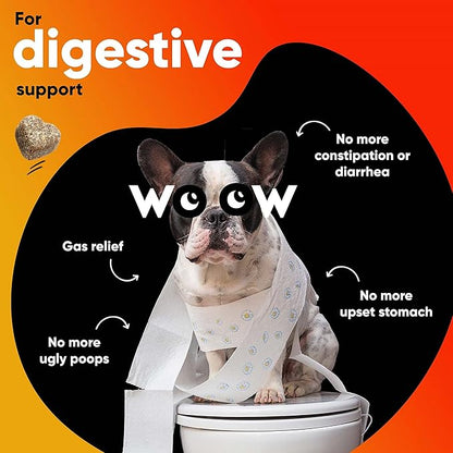 Probiotics for Dogs, Pet Dog Probiotics and Digestive Enzymes, Duck & Pumpkin Flavor Dog Probiotic Supplements, Dog Vitamins Dog Probiotic Chews and Prebiotics for Dogs, Dog Gas Relief