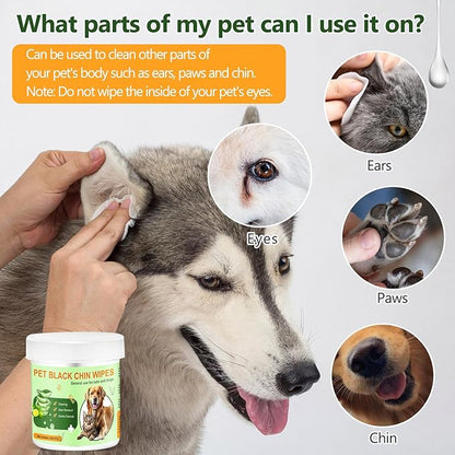 Soft Pet Eye Wipes with Aloe Vera Extract, Gentle Cleansing for Dogs & Cats - Multi-Use for Eyes, Paws, Ears & Chin Care, PH Balanced for Sensitive Skin (200 PCS)