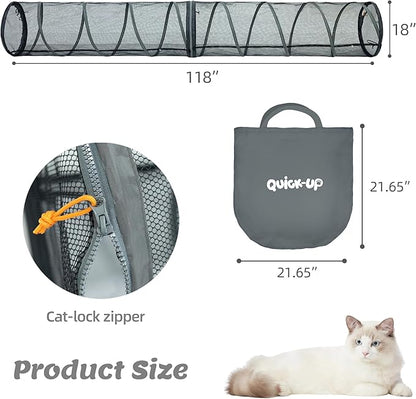 Cat Furniture for Indoor and Outdoor Playpen Portable Cat Tunnels, Kennel Enclosure,Portable Catio for Indoor Cats, Dogs & Small Animals,Easy Connected with Tents or Cubes,2 Packs.