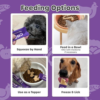 Choolip 2-Pack | Squeeze Vita Stick Lickable Treats for Dogs & Cats. 7 Joint Support Sticks with Essential multivitamins. Soft and Tasty Paste for All Life Stages, Supporting Joints Health