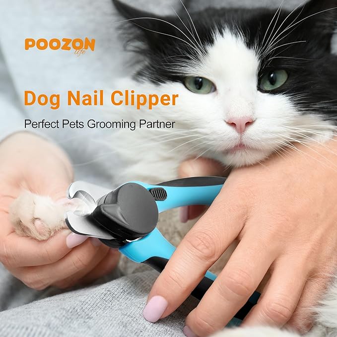 Dog Nail Clipper with Light, Illuminates Nail Clipper Kit or Bloodline for Safe, Easy Trimmers, Extra Sharp for Thick Nails, Quick Sensor, Avoid Over Cutting Toenail, for Cats & Dogs