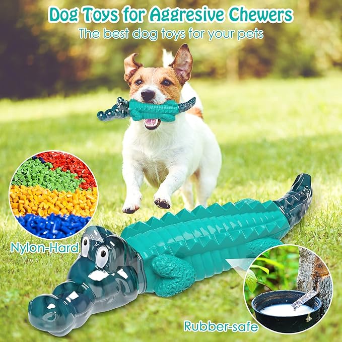 Dog Toys for Aggresive Chewersï¼_og Toys for Large Dogs - Tough Dog Chew Toys - Indestructible Dog Toys for All Breed Sizes to Keep Them Busy