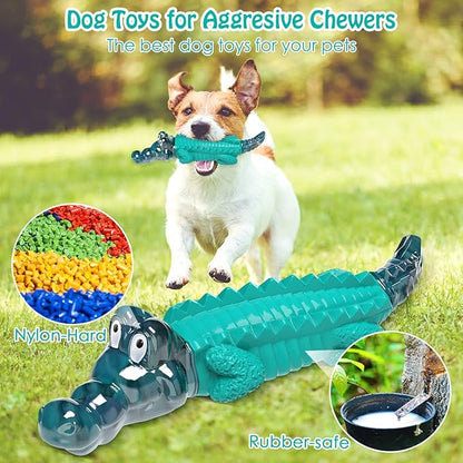 Dog Toys for Aggresive Chewersï¼_og Toys for Large Dogs - Tough Dog Chew Toys - Indestructible Dog Toys for All Breed Sizes to Keep Them Busy