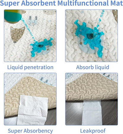 Dog Playpen Mat Carate Mat Puppy Pads,Personalized Dog Crate Pad,Anti-Slip Bottom[PLAYPEN NOT Included!!!] Reusable Whelping Playpen Crate Reusable Washable Pet Mattress Pads Pet Training Pads