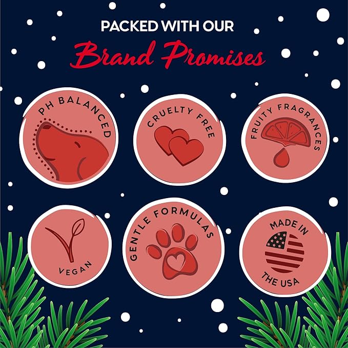 Pet Head Festive Dog Shampoo and Spray Set | Roasted Chestnut with Cinnamon Scent |Christmas Shampoo for Dogs with Sensitive Skin | Vegan | Gentle Formula for Puppies | Made in USA | 10.1 fl. oz. each