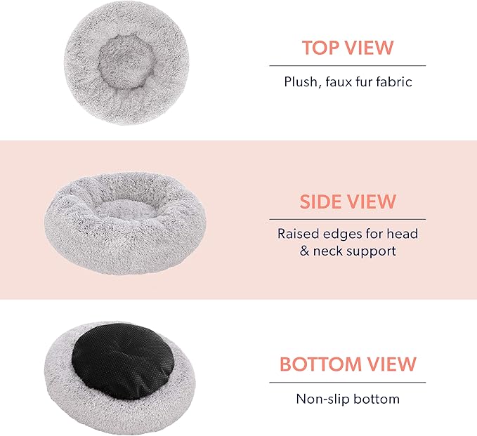 Active Pets Medium Dog Bed, Calming Orthopedic Pet Bedding for Anxiety Relief, Joint Support & Comfort, Washable Dog Furniture, Med 45lbs, Beige
