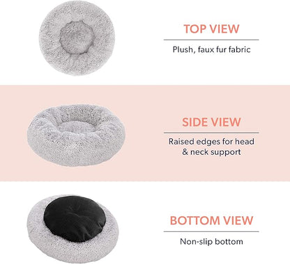 Active Pets Small Lt Grey Dog Bed for up to 25lbs, Calming Orthopedic Pet Bedding for Anxiety Relief, Joint Support & Comfort, Washable Dog Furniture