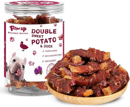 Duck & Sweet Potato Dog Treats, High Fiber Pet Treats for Medium Dogs, Healthy Chews Snack, High in Protein, 12.5 oz