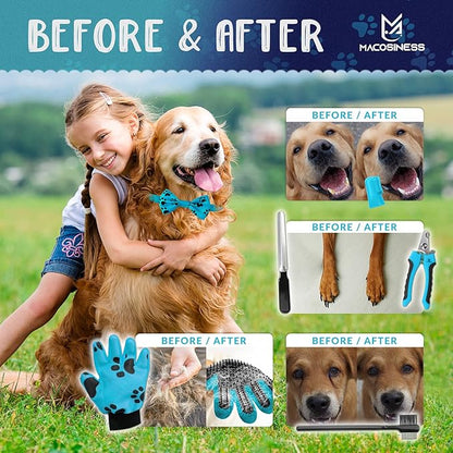 Dog Grooming Hammock for Nail Trimming - Complete Groomers Helper Set for Pets - Pet Grooming Hammock with Hooks Dog Nail Clipper - Dog Hammock for Nail Clipping