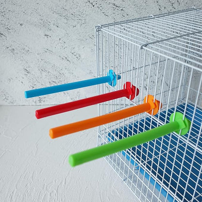 8 Canary Finch Budgie Bird Cage Universal Plastic Stand Perches Holdersï¼5.7 Inchesï¼