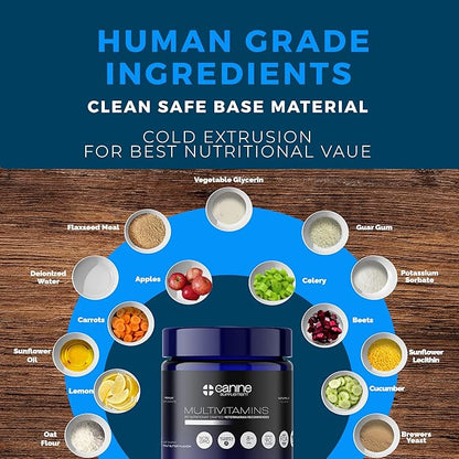 Dog Multivitamin Soft Chews | All-in-One Supplement for Immunity, Joints, Gut & Skin Health | Glucosamine Chondroitin, Vitamins & Probiotics | Roasted Peanut Flavor - 90 Count