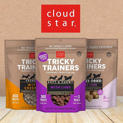 Cloud Star Tricky Trainers Chewy Dog Treats  Whole Grain Soft for Adult & Puppy