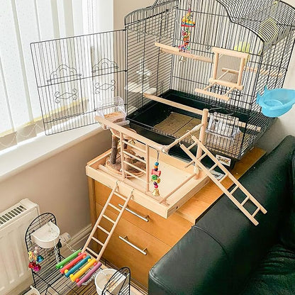 5pcs Wooden Bird Ladder for Parrots Cage 5 Basic Sizes Perch Parakeet Climbing Toys Hanging Pet Natural Step Cockatoo Lovebirds