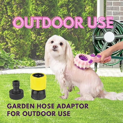 Forlina Brand Dog Shower Attachment | Multi-Functional | One-Handed Operation | Dog Bath Supplies | Shampoo Brush With Low Joint Stress | Easy To Install | Small