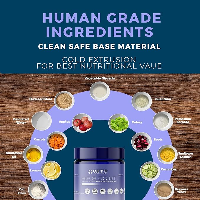 Joint Support for Dogs | Soft Chews with Glucosamine, Chondroitin, MSM & Turmeric | Helps Mobility, Flexibility & Pain Relief | Roasted Peanut Flavor, 90 Count