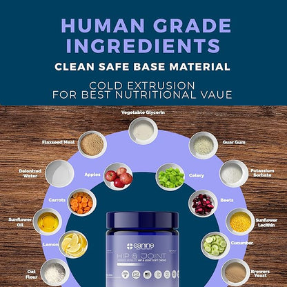 Joint Support for Dogs | Soft Chews with Glucosamine, Chondroitin, MSM & Turmeric | Helps Mobility, Flexibility & Pain Relief | Roasted Peanut Flavor, 90 Count