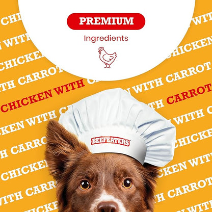 Beefeaters Dog Treats - Chicken with Carrot Pate 3.5oz, Case of 96 | Natural Adult Dog Food | No Artificial Additives, Rich in Fiber, Vitamins & Minerals | Dog Training Treats for Adults