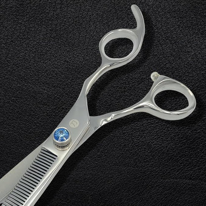 7.5" Saki Shears Dog/Pet Grooming Thinning/Texturizing Scissors - 440C Stainless Steel - Pet Hair Blending Scissor - Pet Grooming Accessories - Shiba (7.5 Inch Thinning Straight)