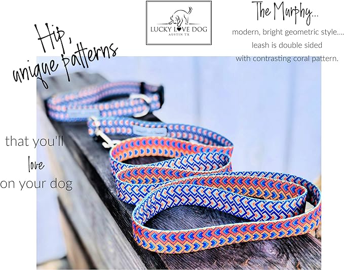 Lucky Love Dog Collars, Comfortable, Soft, Cute Dog Collar for Small Medium Large Dogs, Murphy, Large