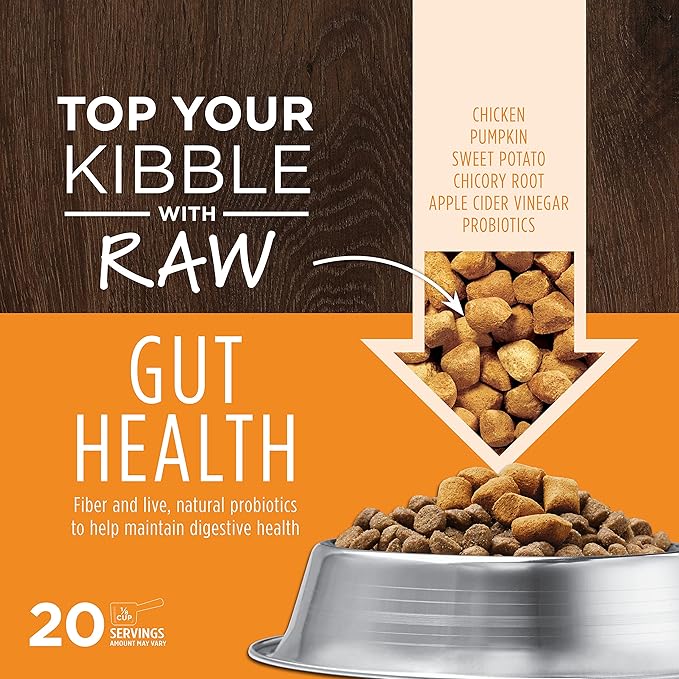 Instinct Raw Boost Mixers Freeze Dried Dog Food Toppers For Dry Food, Grain Free Dog Food Toppers with Chicken For Dogs - Gut Health, 5.5 oz