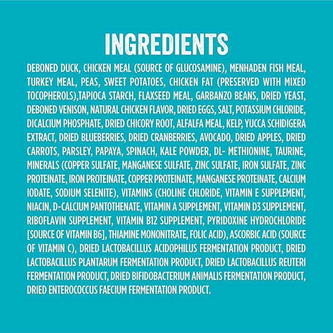 Evolve Grain Free Deboned Duck, Sweet Potato & Venison Recipe Dry Dog Food, 11lb.