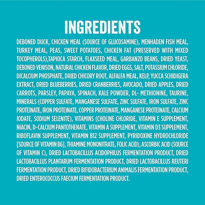 Evolve Grain Free Deboned Duck, Sweet Potato & Venison Recipe Dry Dog Food, 11lb.