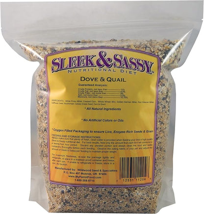 SLEEK & SASSY Dove & Quail Bird Food (4 lbs.)