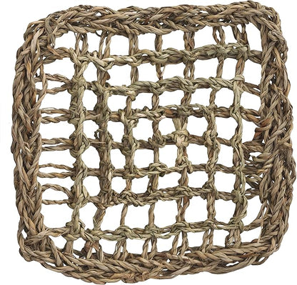 Super Bird Creations SB50001 Seagrass Mat for Cage Decor, Pet Enrichment and Boredom Relief - Versatile Toy-Making Base - Ideal for Parrots - Small to Large Birds & Reptiles - 7"x7" (1 Pack)