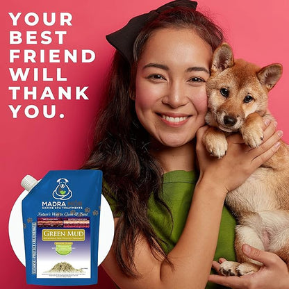 Worldwide Nutrition Bundle: Madra Mor - Dog Essentials Mud Bath, Dog Grooming, Dry Skin for Dogs Treatment, Dog Coat Skin Care Products - 10oz Pouch & Multi-Purpose Key Chain