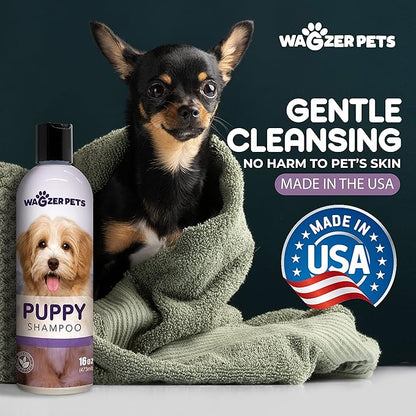 Puppy Shampoo | Natural Puppy Formula Dog Shampoo for Sensitive Skin | Gentle Support Shampoo for Dogs | Puppy Wash for Itchy Skin, Soothes, Cleanses, and Moisturizes | 16 oz
