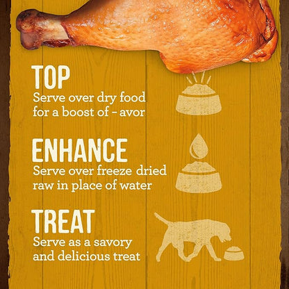 Merrick Grain Free Bone Broth, Premium Human Grade And Gluten Free Dog And Cat Food Topper Pouches, Chicken - 16 oz. Pouch