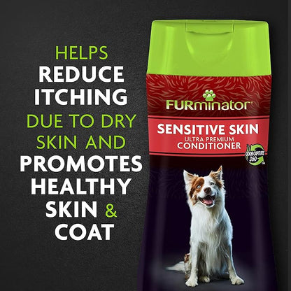 FURminator Sensitive Skin Ultra Premium Conditioner, Sensitive Skin Conditioner for Dogs Helps Reduce Itching, 16 oz