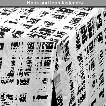 Ambesonne Black and White Dog Crate Cover, Watercolor Stained Pattern Tie Dye Digital Print Shibori Inspired Hippie, Easy to Use Pet Kennel Cover for Medium Large Dogs, 42 Inch, White Black