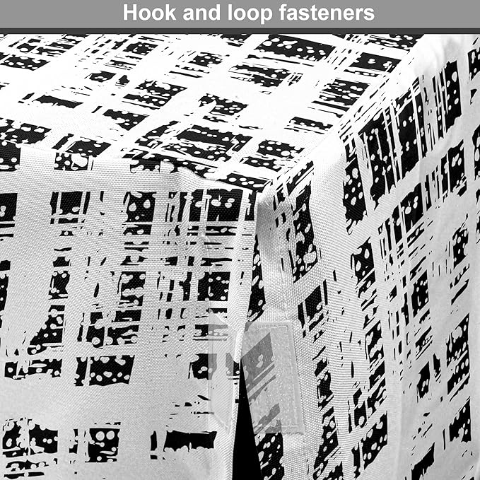 Ambesonne Black and White Dog Crate Cover, Watercolor Stained Pattern Tie Dye Digital Print Shibori Inspired Hippie, Easy to Use Pet Kennel Cover for Small Dogs Puppies Kittens, 22 Inch, White Black