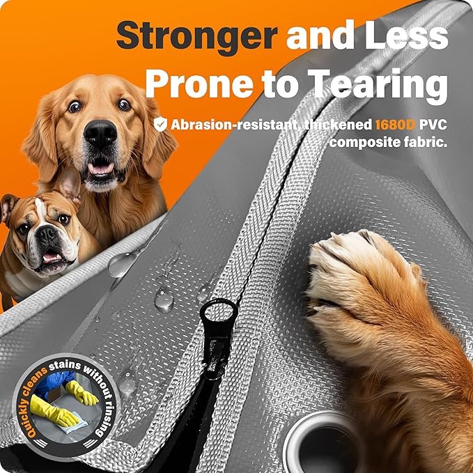 Dog Crate Cover 36 Inch Insulated & Breathable Chew-Proof  Heavy-Duty Dog Cage Cover for Sun/Rain Protection, Universal Fit Wire Crates, Anxiety Relief, Gray(Cover Only)