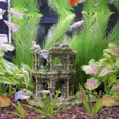 M2cbridge Fish Tank Artificial Silk Green Water Plants Aquarium Decor Soft Grass 3 Pack,12"