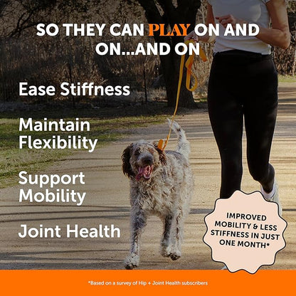 Pet Honesty Hip & Joint Health Soft Chews for Dogs, Joint Supplement with Glucosamine Chondroitin, MSM, Turmeric, Joint Support + Mobility, May Reduce Occasional Discomfort (Chicken 180 Count)