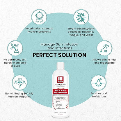 Nootie Medicated Pet Shampoo, Dog Shampoo, Cat Shampoo, Formulated for Veterinarians, Sold in over 10,000 Vet Clinics Worldwide - 16oz