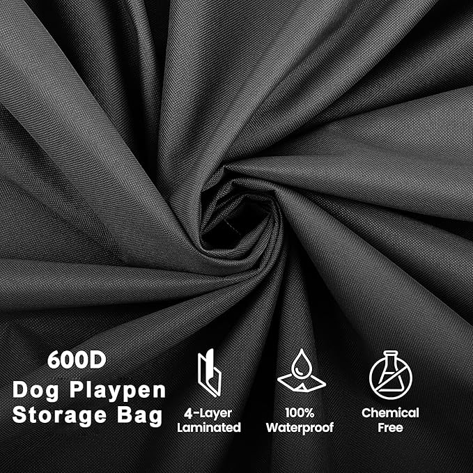42" Dog Playpen Storage Bag, Suitable for Foldable Exercise Pet Playpens, Dog Fence Travel Bag with Handles for Camping and RV Trip, Waterproof Oxford Fabric
