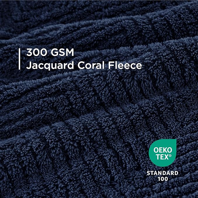 Bedsure 1 Pack 2 Dog Blankets for Small Dogs - 2pcs Washable Soft Fluffy Puppy Blanket with Premium 300GSM Coral Fleece, Cozy Cat Blankets for Indoor Cats, Fuzzy Pet Blanket for Kitten Doggy, Navy