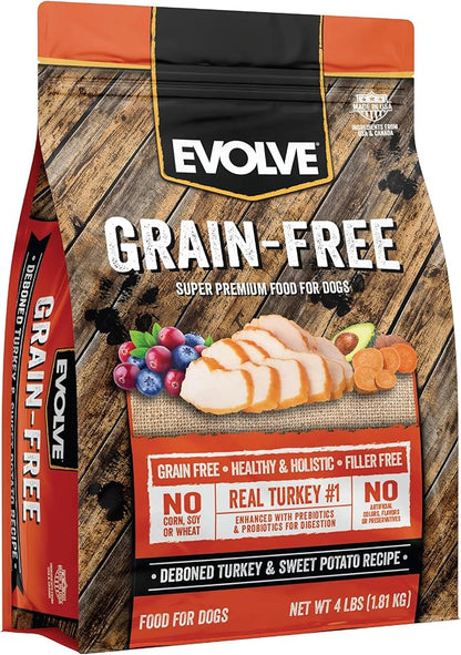 Evolve Grain Free Deboned Turkey & Sweet Potato Recipe Dog Food, 13 lb.