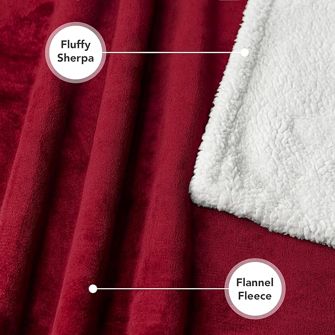 PetAmi Waterproof Dog Blanket For Small Medium Dog, Pet Puppy Blanket Couch Cover Protection, Sherpa Fleece Cat Blanket Washable Throw Couch Sofa Bed Furniture Protector Reversible Soft 29x40 Wine Red